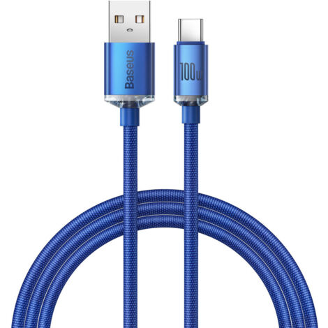 Cable para carga rápida y transferencia de datos USB - USB-C 100W 1,2m azul