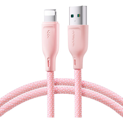 Cable para iPhone Serie Multicolor USB-A - Lightning 3A 1m rosa