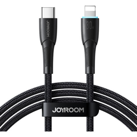 Cable para iPhone Starry Series USB-C - Lightning 30W 1m negro