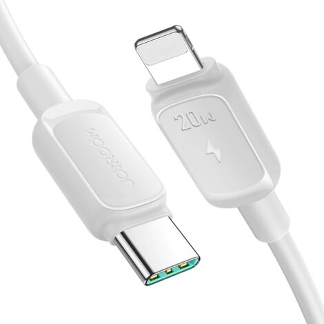 Cable para iPhone USB-C - Lightning 20W 1,2m blanco