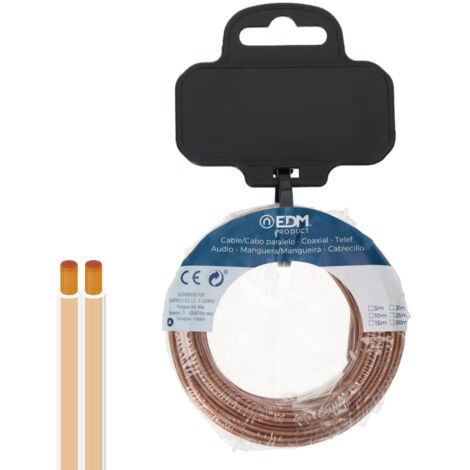Cable paralelo 2x0,75mm² transparente 15m.