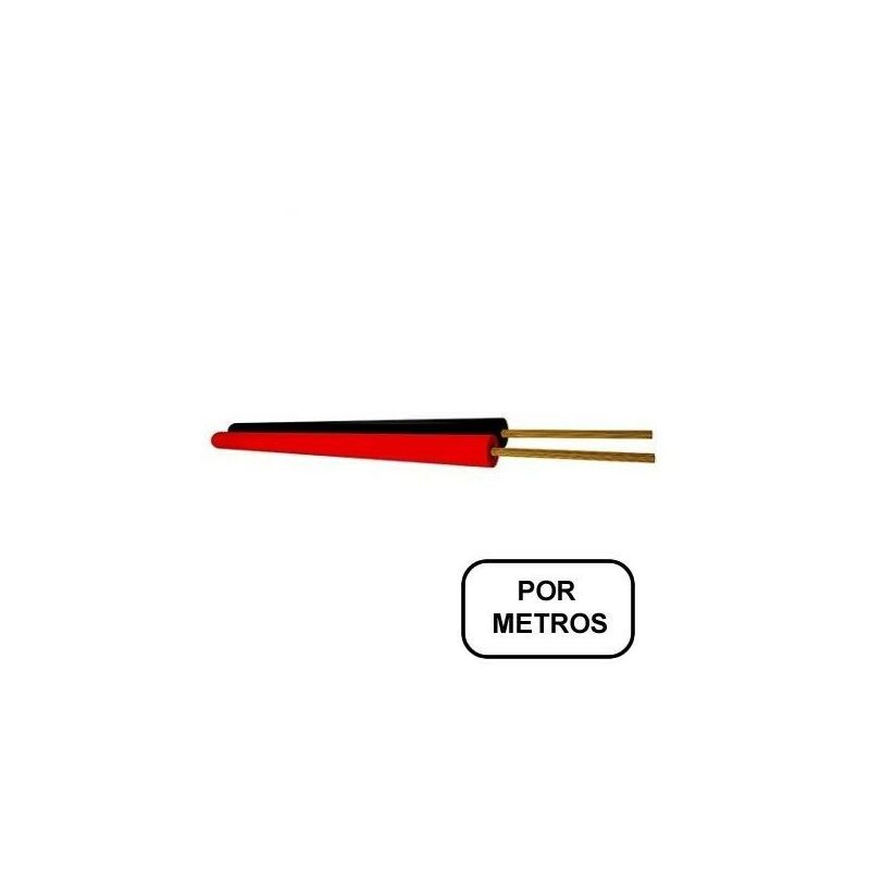 

Cable paralelo rojo/negro 2x1.5mm AUDIO por METROS