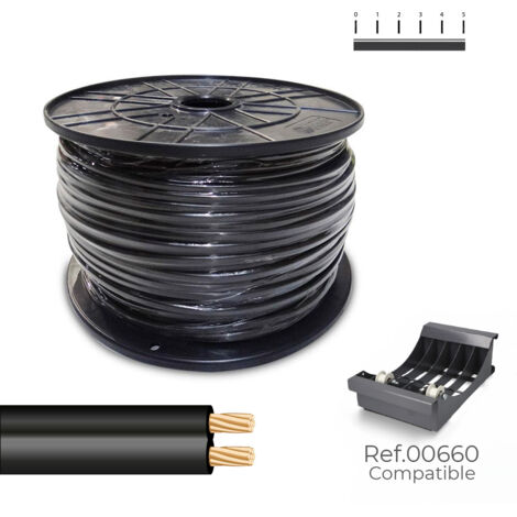Câble Parallèle 2x0.75mm2 Noir Câble Polyvalent Basse Tension 500m - Sediles