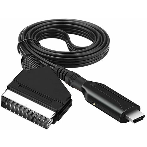 WERWING Câble péritel vers HDMI-Adaptateur péritel vers HDMI-Convertisseur audio vidéo péritel tout en un vers HDMI 1080p/720p