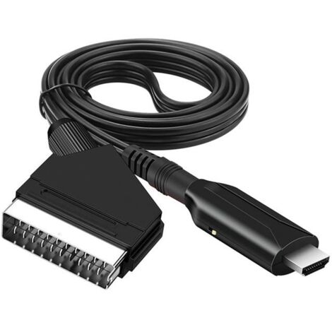 Câble péritel vers HDMI-Adaptateur péritel vers HDMI-Convertisseur audio vidéo péritel tout en un vers HDMI 1080p/720p