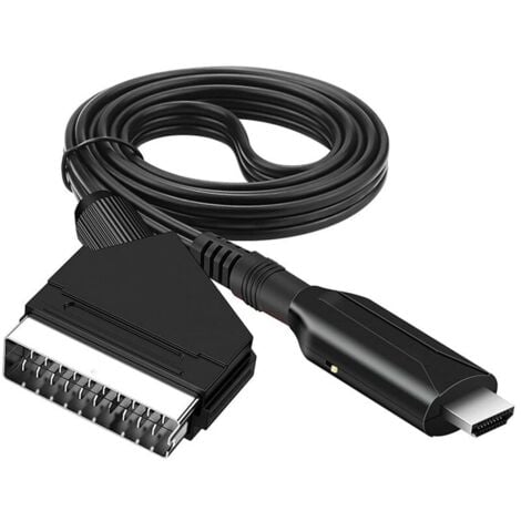 Câble péritel vers HDMI-Adaptateur péritel vers HDMI-Convertisseur audio vidéo péritel tout en un vers HDMI 1080p/720p..DEBUNS