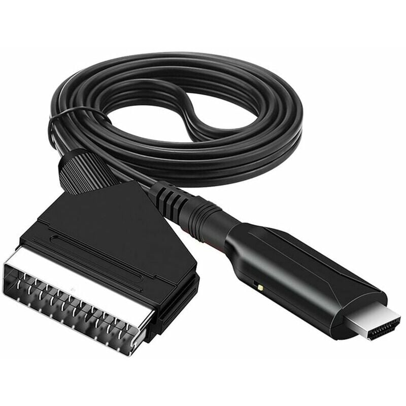 Ensoleille - Câble péritel vers HDMI-Adaptateur péritel vers HDMI-Convertisseur audio vidéo péritel tout en un vers hdmi 1080p/720p