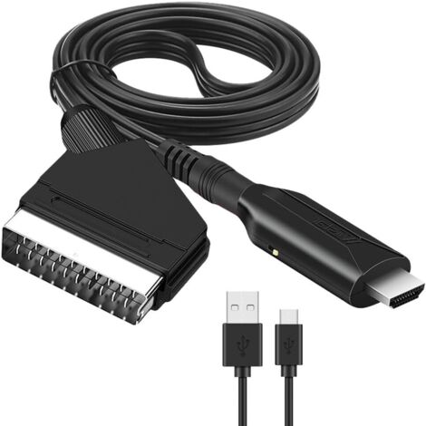 Câble péritel vers HDMI, adaptateur péritel vers HDMI, convertisseur péritel vers HDMI tout-en-un