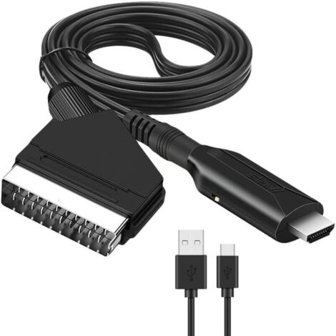 Câble péritel vers HDMI, adaptateur péritel vers HDMI, convertisseur péritel vers HDMI tout-en-un