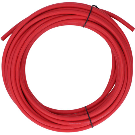 Câble Photovoltaïque 6mm² Cuivre Étamé XLPE Isolation Double Couche Rouge 20m pour Panneaux Solaires