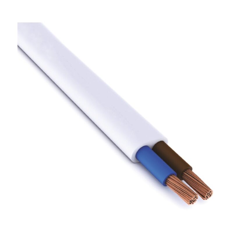 

Cable plano de PVC 2X0,50 H03VVH2-F Blanco