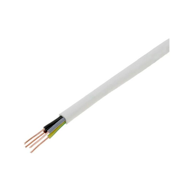 

Cable plano de PVC 4x2,5 H03VV-F Blanco