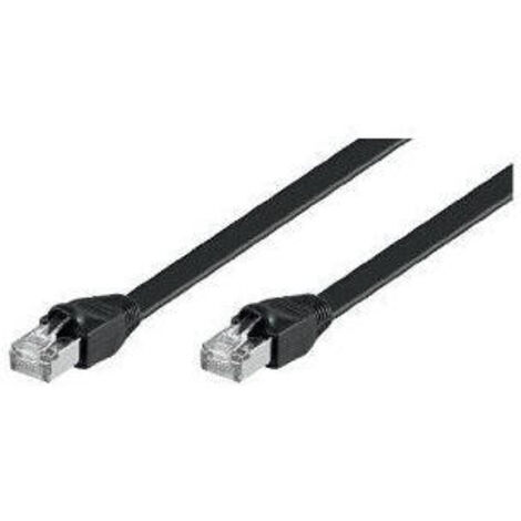 Cable Plano Gigabit LAN de Ethernet Cable de Red Negro 1m - Schwarz