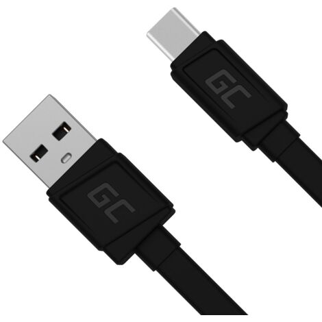 Cable plat green cell usb a vers usb c 25 cm charge rapide
