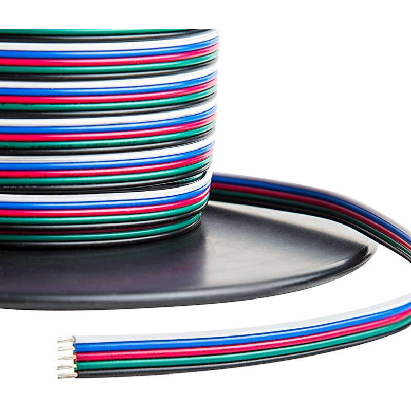 Câble plat pour bande de Led Rgb 6x0,50mm (25m) Câble-rgb-6h