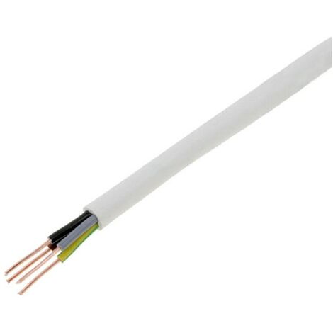 Câble plat PVC 4x2,5 H03VV-F Blanc