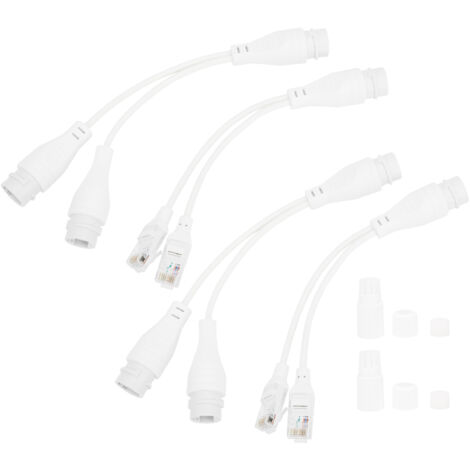 Câble POE Splitter Kit Séparation et Injection - Séparateur POE pour 2 Caméras CCTV, Transmission Vidéo Haute Performance, Matériel ABS Résistant aux Intempéries