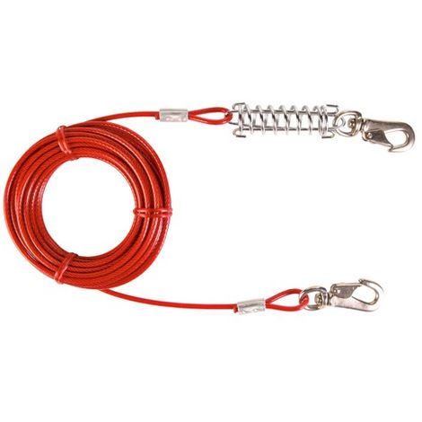 MORIN Chaîne d'attache rouge Trixie pour chiens Longueur 8 m