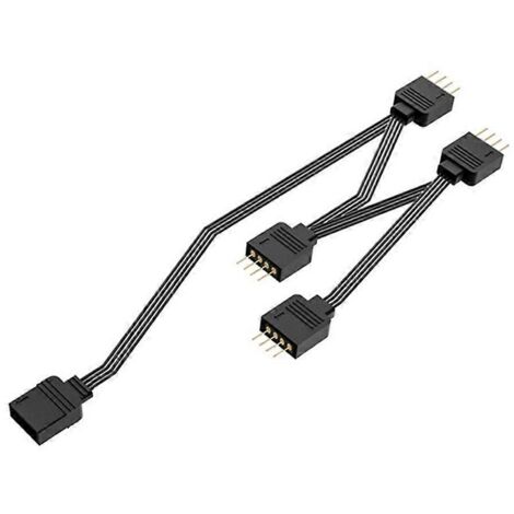 Câble pour bande lumineuse ARGB 5 V à 3 broches, répartiteur 1 vers 4 ou 6, cordon ARGB RGB FS 35 cm/13 pouces - FS 04 RGB