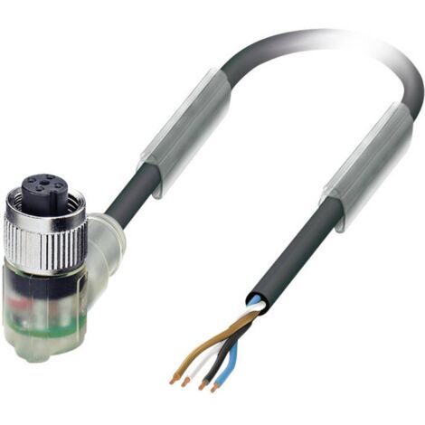 Câble pour capteurs/actionneurs Phoenix Contact SAC-4P-10,0-PUR/M12FR-3L 1681020 Pôle: 4 avec LED Contenu: 1 pc(s)