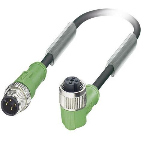 Câble pour capteurs/actionneurs Phoenix Contact SAC-4P-M12MS/ 0,6-PUR/M12FR 1668483 Contenu: 1 pc(s) D16360