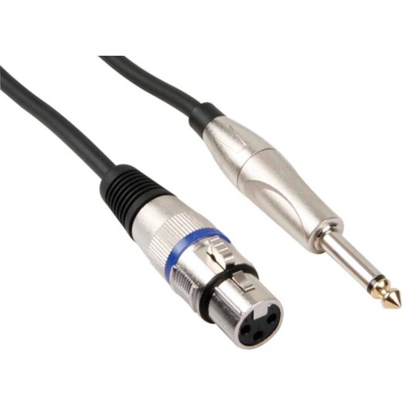 Câble xlr - xlr femelle vers jack 6.35 mm - mono - 3 m