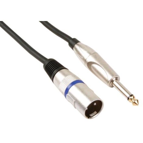 CABLE PROFESSIONNEL XLR. XLR MALE VERS JACK MONO 6.35mm (1.5m) PAC116-1 RI1744