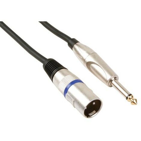 HQ POWER CABLE PROFESSIONNEL XLR. XLR MALE VERS JACK MONO 6.35mm (3m) PAC116-2 RI1745