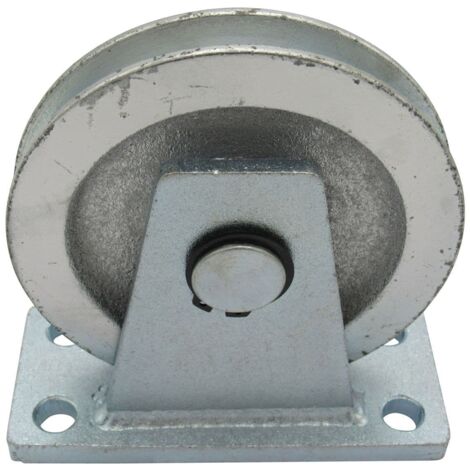 Cable Pulley Lifting Block 0.5 Ton 100MM (Vertical 7MM Wire Rope Hoist Galvanised 0.5T 500KG)