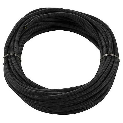 Câble PVC 3G1,50 H05VV-F recouvert de tissu tissé noir