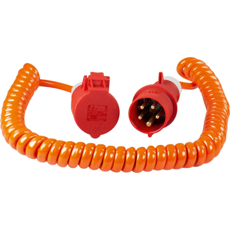 Verlängerung Spiralleitung 400V 16A 11kw 5m H07BQ-F 5G1,5 IP44