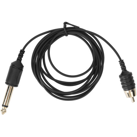 Câble RCA 1.8 mètres pour appareil de tatouage, embout droit et fin