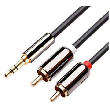 Cable RCA AIPERQ RCA a conector 3,5 mm Cable de audio auxiliar RCA HiFi para teléfonos inteligentes, tabletas, cine en casa, altavoces, HiFi, TV, etc. 2 millones