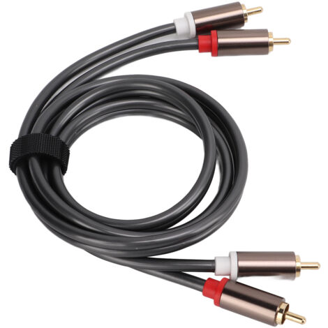 Câble RCA Subwoofer 1 mètre, Connexion Audio Ampli Haut-Parleur, Double Mâle