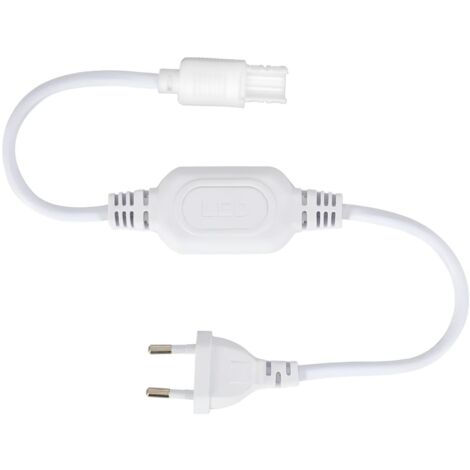 Cable Rectificador Anti-tirones para Tira LED 220V AC SMD2835 IP65 Ancho 12mm Monocolor Blanco