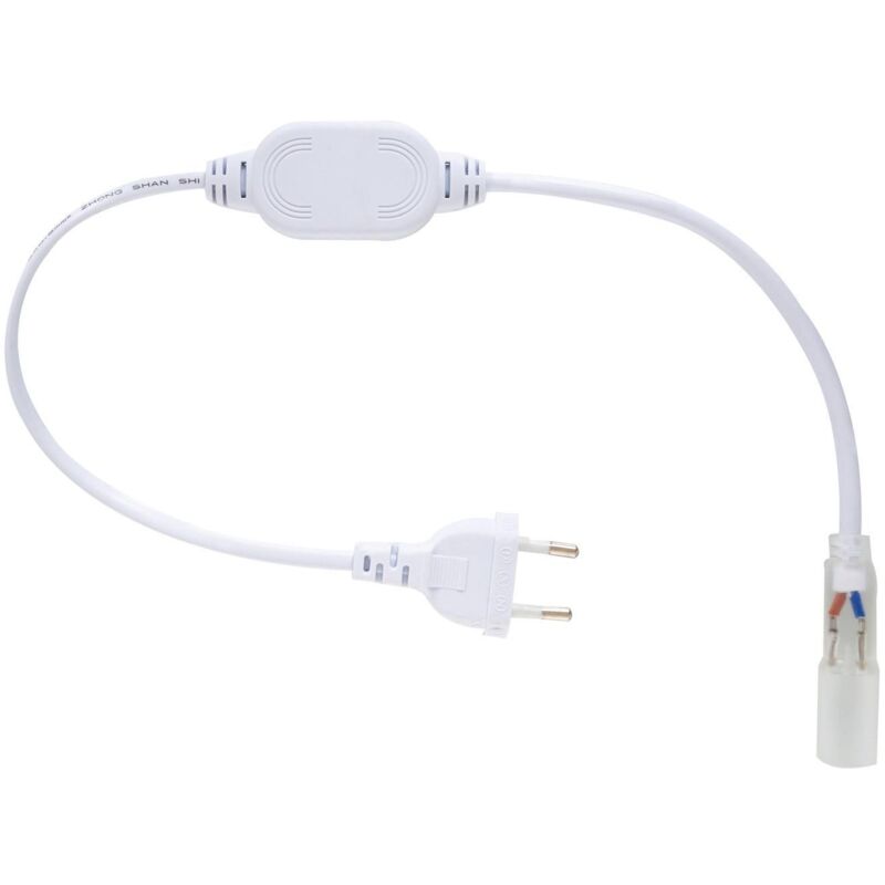 

Efectoled - Cable Rectificador Corriente Manguera LED Redonda 220V AC IP65 Corte cada 100 cm Blanco - Blanco