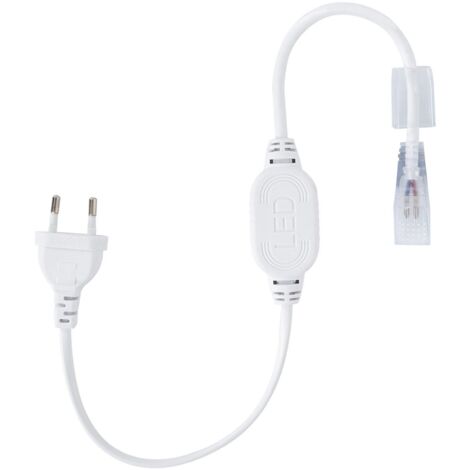 Câble Rectificateur Courant Ruban LED 220V AC 120LED/m IP65 Monochrome Coupe tous les 50cm Blanc - Blanc