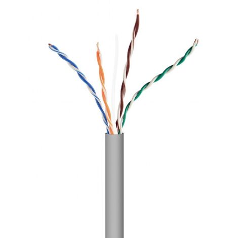 CABLE RED GEMBIRD UTP CAT5E SOLIDO CCA AWG24 BOBINA 305M GRIS