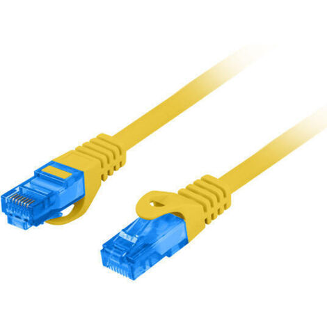 CABLE RED LANBERG CAT.6A S/FTP LSZH CCA 1M AMARILLO FLUKE PASSED