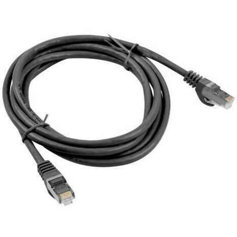 CABLE RED LANBERG LATIGUILLO CAT.6 FTP 0.5M NEGRO FLUKE  PASSED