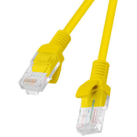 CABLE RED LANBERG LATIGUILLO CAT.6 UTP 1.5M AMARILLO FLUKE PASSED