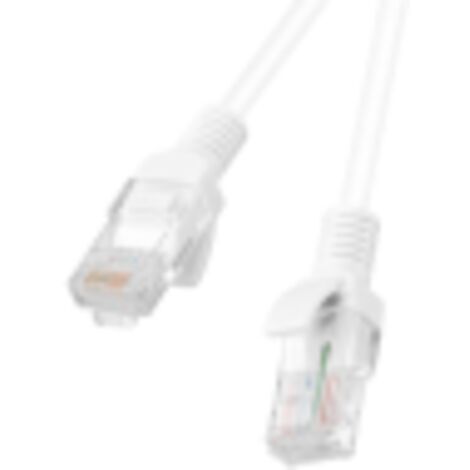CABLE RED LANBERG LATIGUILLO CAT.6 UTP 1.5M BLANCO FLUKE PASSED