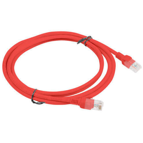 CABLE RED LANBERG LATIGUILLO CAT.6 UTP 2M ROJO FLUKE  PASSED