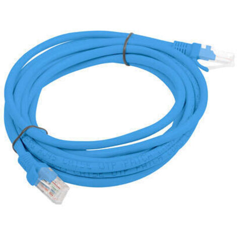 CABLE RED LANBERG LATIGUILLO CAT.6 UTP 3M AZUL FLUKE PASSED