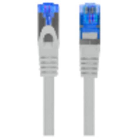 CABLE RED LANBERG LATIGUILLO CAT.6A S/FTP LSZH CCA 0.25M GRIS FLUKE PASSED