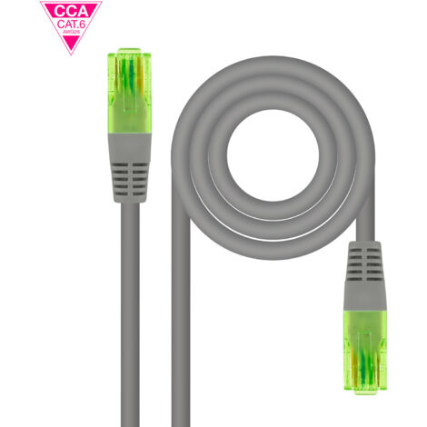 CABLE RED LATIGUILLO CAT.6 UTP AWG26 CCA, 10 M