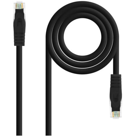 CABLE RED LATIGUILLO RJ45 LSZH CAT.6A UTP AWG24 NEGRO 3M NANOCABLE 10.20.1803-BK