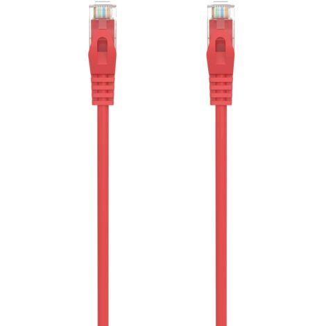 Cable red latiguillo rj45 lszh cat.6a utp awg24, rojo, 0.5 m