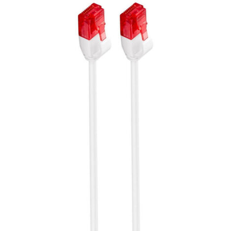 CABLE RED SLIM EWENT CAT6 U/UTP 0,25M BLANCO