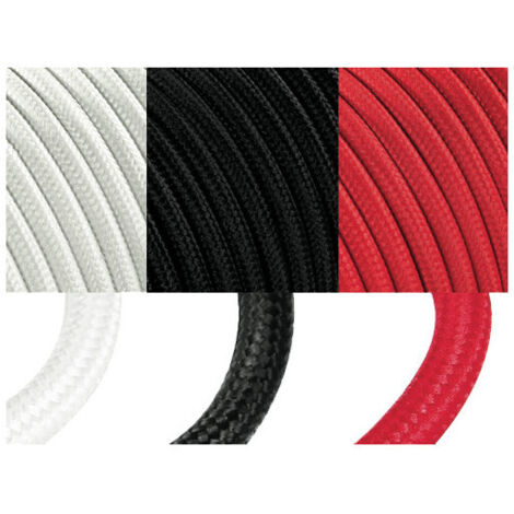 Cable redondo H03V 2×0,75 mm² 10 m blanco